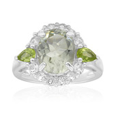 Bague en argent et Améthyste verte