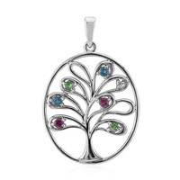 Pendentif en argent et Topaze bleu de Londres