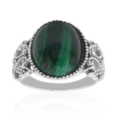 Bague en argent et Malachite (Art of Nature)