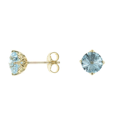 Boucles d'oreilles en or et Topaze bleu ciel (dagen)