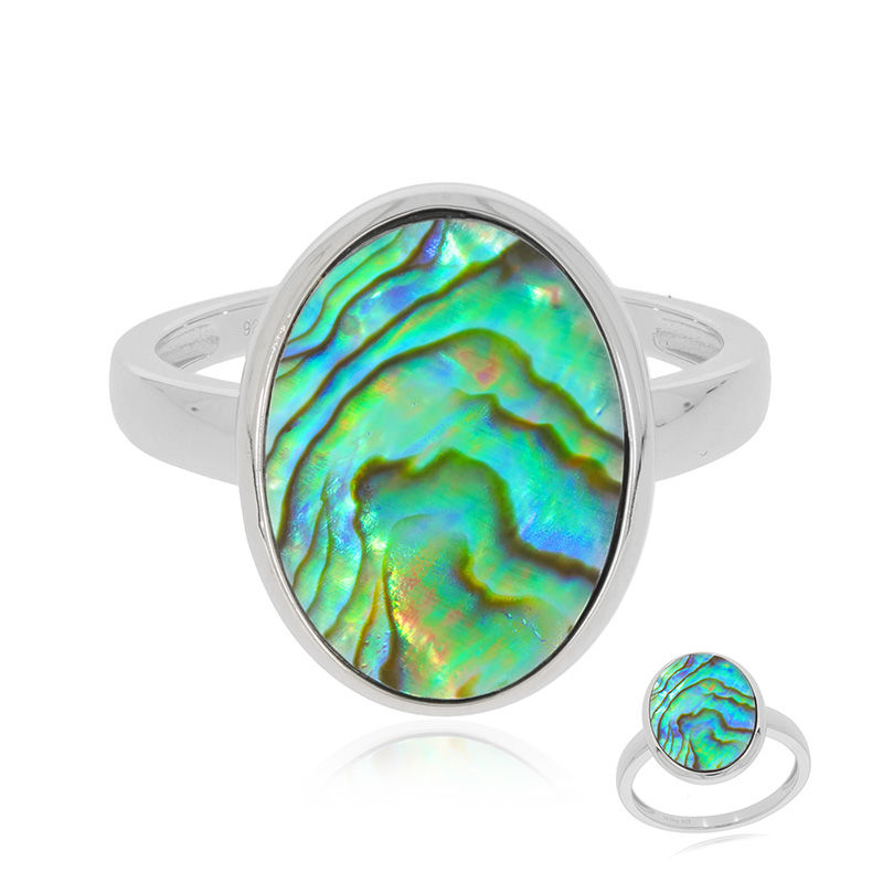 Bague en argent et Coquillage d Abalone 8453PC Juwelo Bijouterie