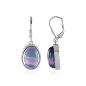 Boucles d'oreilles en argent et Fluorite (MONOSONO COLLECTION)