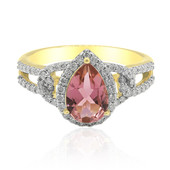 Bague en or et Tourmaline rose (Annette)