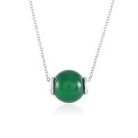 Collier en argent et Onyx vert