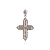 Pendentif en argent et Zircon cognac