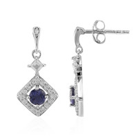 Boucles d'oreilles en argent et Iolite