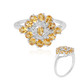 Bague en argent et Citrine