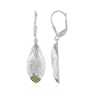 Boucles d'oreilles en argent et Diopside de Russie (SAELOCANA)