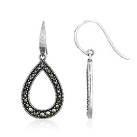 Boucles d'oreilles en argent et Marcassite