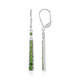 Boucles d'oreilles en argent et Diopside de Russie