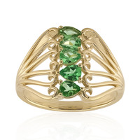 Bague en or et Tsavorite du Kenya AAA