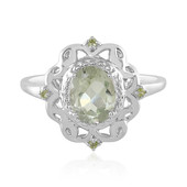 Bague en argent et Améthyste verte