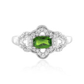 Bague en argent et Diopside de Russie