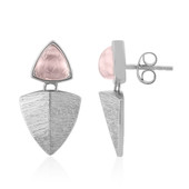 Boucles d'oreilles en argent et Quartz rose