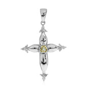 Pendentif en argent et Béryl jaune