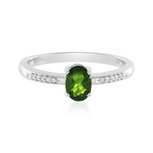 Bague en argent et Diopside de Russie