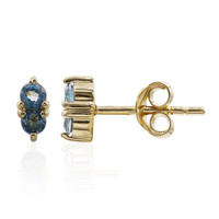 Boucles d'oreilles en argent et Topaze bleu de Londres