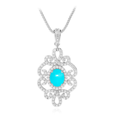 Collier en argent et Turquoise Sleeping Beauty (Dallas Prince Designs)