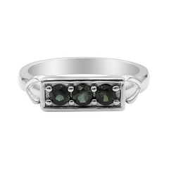 Bague en argent et Tourmaline verte