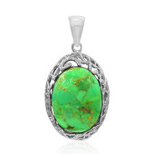 Pendentif en argent et Turquoise verte de Kingman (Art of Nature)