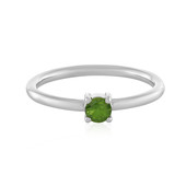 Bague en argent et Zircon de Ceylan vert