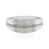 Bague en argent et Diamant champagne I2