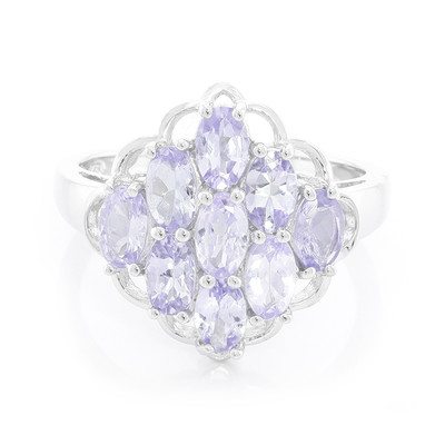 Bague en argent et Tanzanite Fancy