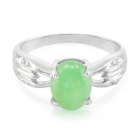 Bague en argent et Chrysoprase impériale