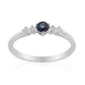 Bague en or et Saphir bleu de Ceylan