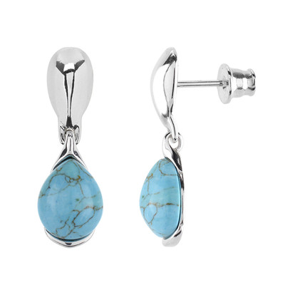 Boucles d'oreilles en argent et Turquoise (dagen)