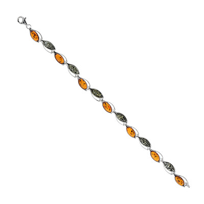 Bracelet en argent et Ambre baltique (dagen)