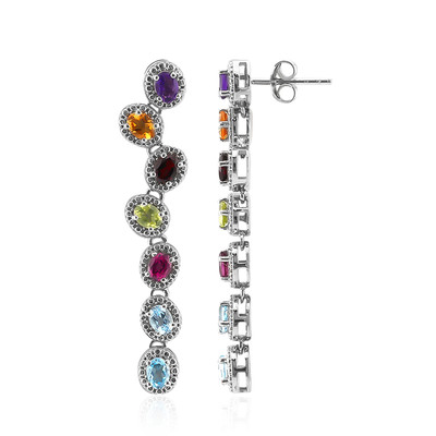 Boucles d'oreilles en argent et Grenat Rhodolite