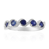 Bague en or et Saphir bleu de Ceylan