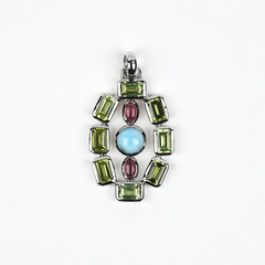 Pendentif en argent et Larimar