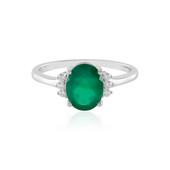 Bague en argent et Onyx vert