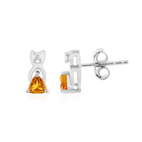 Boucles d'oreilles en argent et Citrine