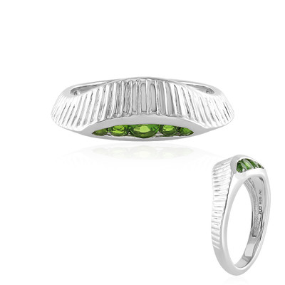 Bague en argent et Diopside de Russie (SAELOCANA)