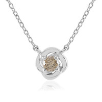 Collier en argent et Diamant champagne I3