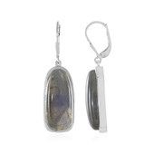 Boucles d'oreilles en argent et Labradorite bleue de Maniry (KM by Juwelo)