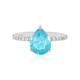 Bague en argent et Apatite bleue