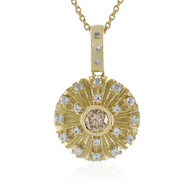 Collier en or et Diamant champagne I2 (de Melo)