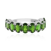 Bague en argent et Diopside de Russie