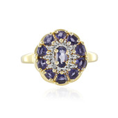 Bague en argent et Iolite de Ceylan