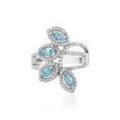 Bague en argent et Apatite bleue