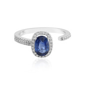 Bague en or et Saphir bleu de Ceylan