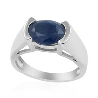 Bague en argent et Saphir bleu