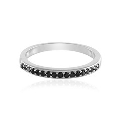 Bague en argent et Spinelle noir