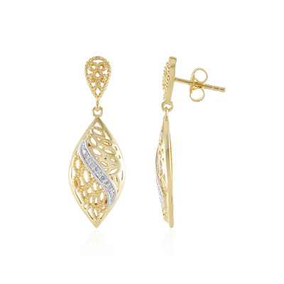 Boucles d'oreilles en argent et Diamant I3 (J)