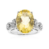 Bague en argent et Fluorite jaune