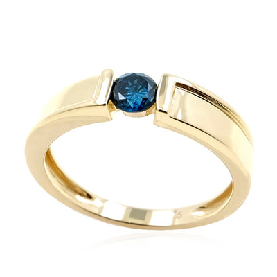 Bague en or et Diamant SI2 bleu